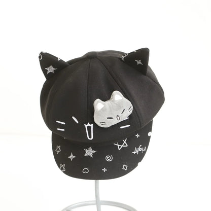 2026 New Cute Cat Ear Octagonal Hat
