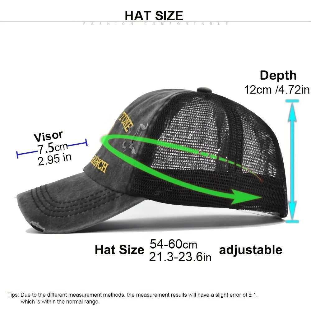Piece Of Spring and Summer Breathable Retro Style Distressed Baseball Cap Outdoor Sports Travel Cap