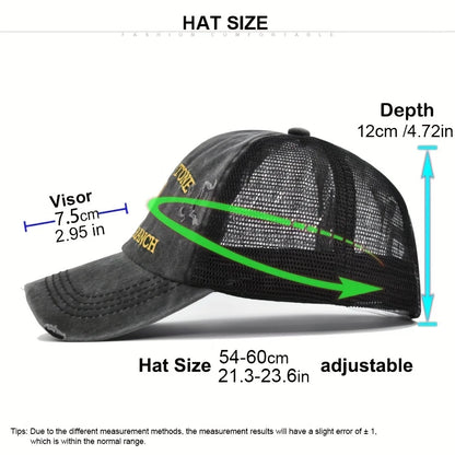 Piece Of Spring and Summer Breathable Retro Style Distressed Baseball Cap Outdoor Sports Travel Cap