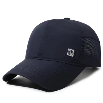Men Quick Dry Baseball Cap Breathable Mesh Sun Hat Lightweight Adjustable