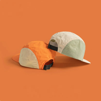 5 Panel Baseball Cap Flat Brim Nylon Mesh Waterproof Embroidery Letter Hat