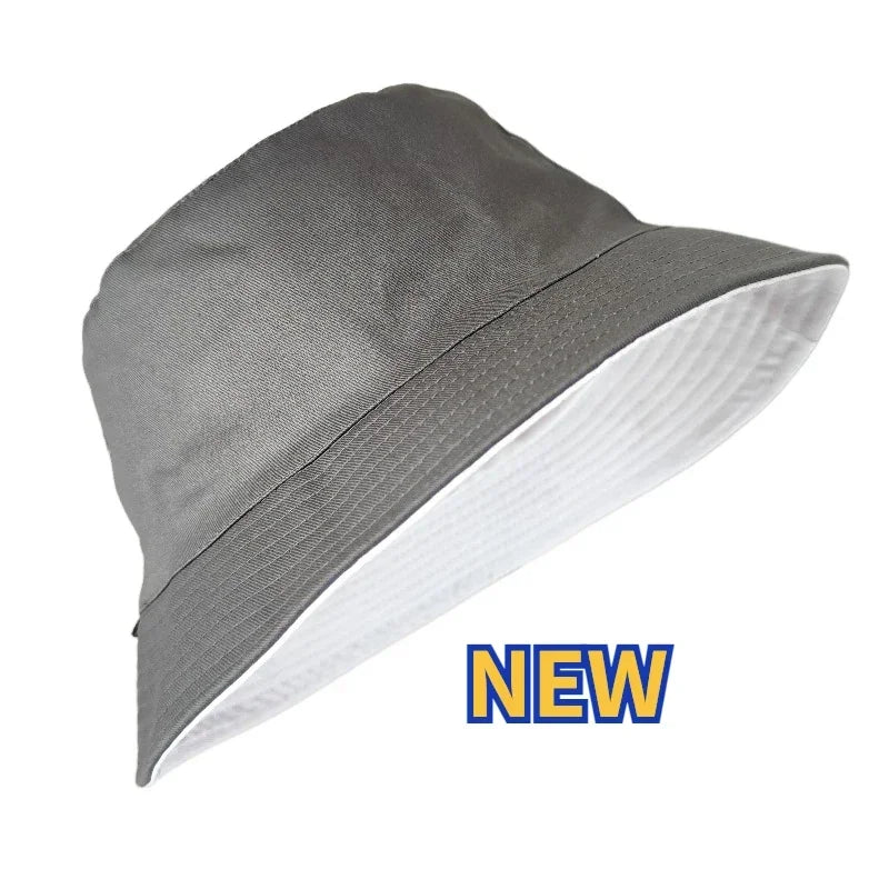Bucket Hats Women Big Size Double-sided Fisherman Cap Summer Large Size Hip Hop