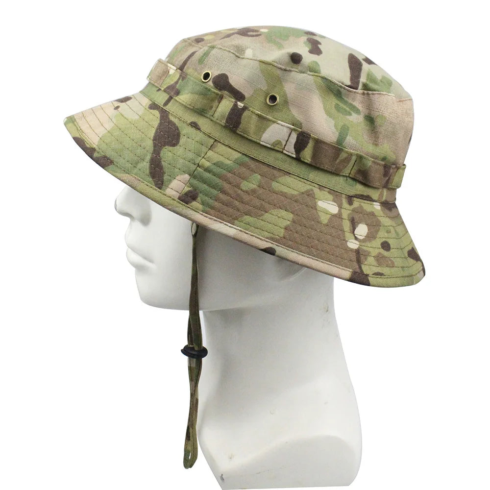 Unisex Camouflage Bucket Hat Summer Sunshade Boonie Hat