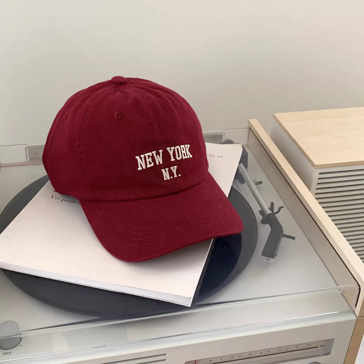 Washed Embroidery Soft Top Baseball Cap Internet Celebrity Street Shot Face Small Cap Female Japanese Cowboy Hat Male