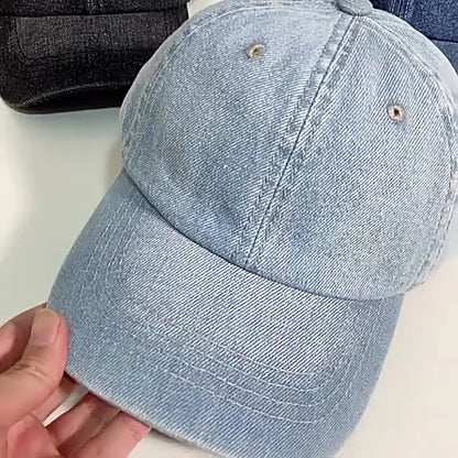 Baseball Cap Women Men Unisex Denim Washed Soft Top