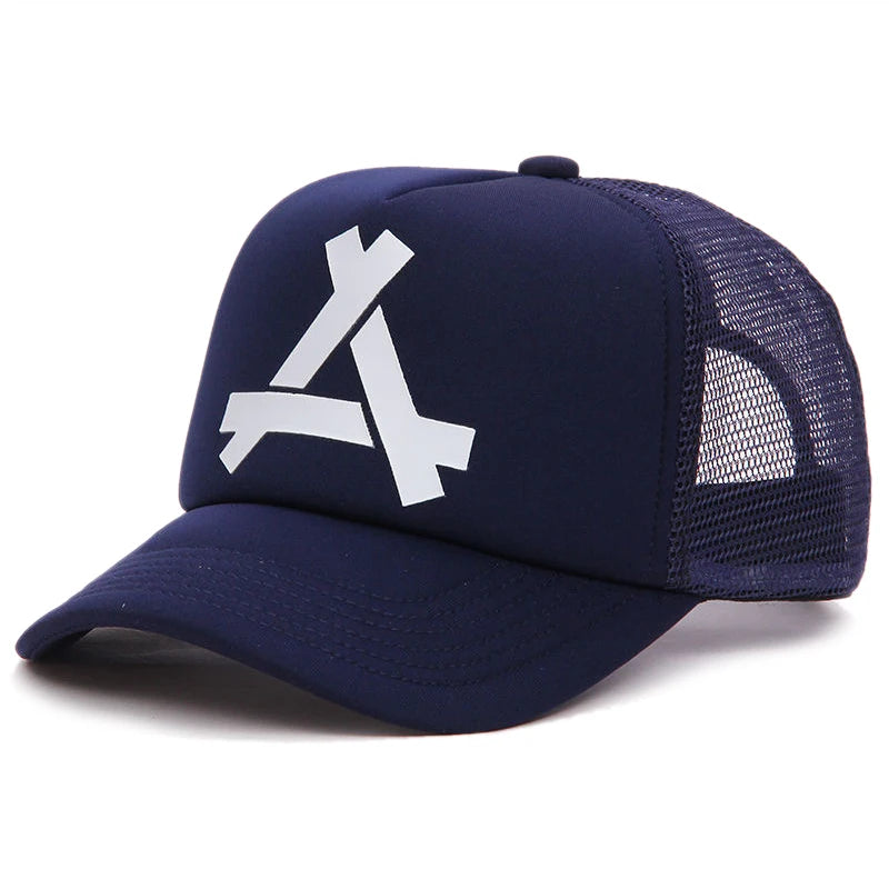 Unisex A- Letter Printing Baseball Net Caps Hip Hop Cap Spring and Summer