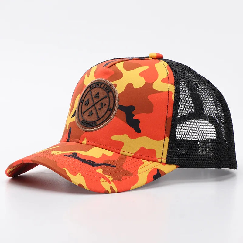 New Summer Mesh Baseball Cap Women Men Letter Patch Snapback Hat