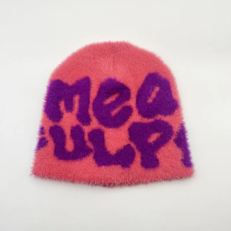 New Ins Popular Unisex Autumn Funny Hat Mink Fur Winter Women's Cap