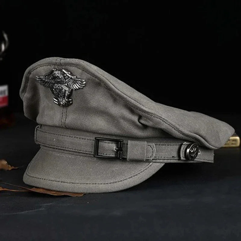 Navy Peaked Sailor Cap Men Women Spring Army Hat