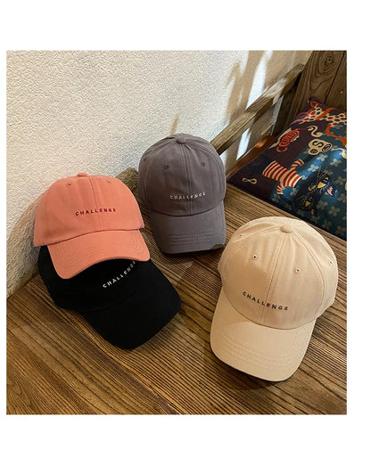 Summer Baseball Cap Women Men Letter CHALLENGE Trucker Hat Hip Hop Snapback Caps Outdoor Sun Hat