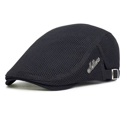 Spring Summer Breathable Mesh Newsboy Caps Men Woman