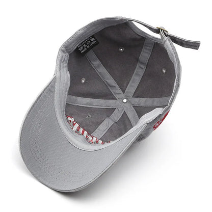Retro Baseball Cap With 3D Embroidery “Always” – Unstructured Distressed Hat