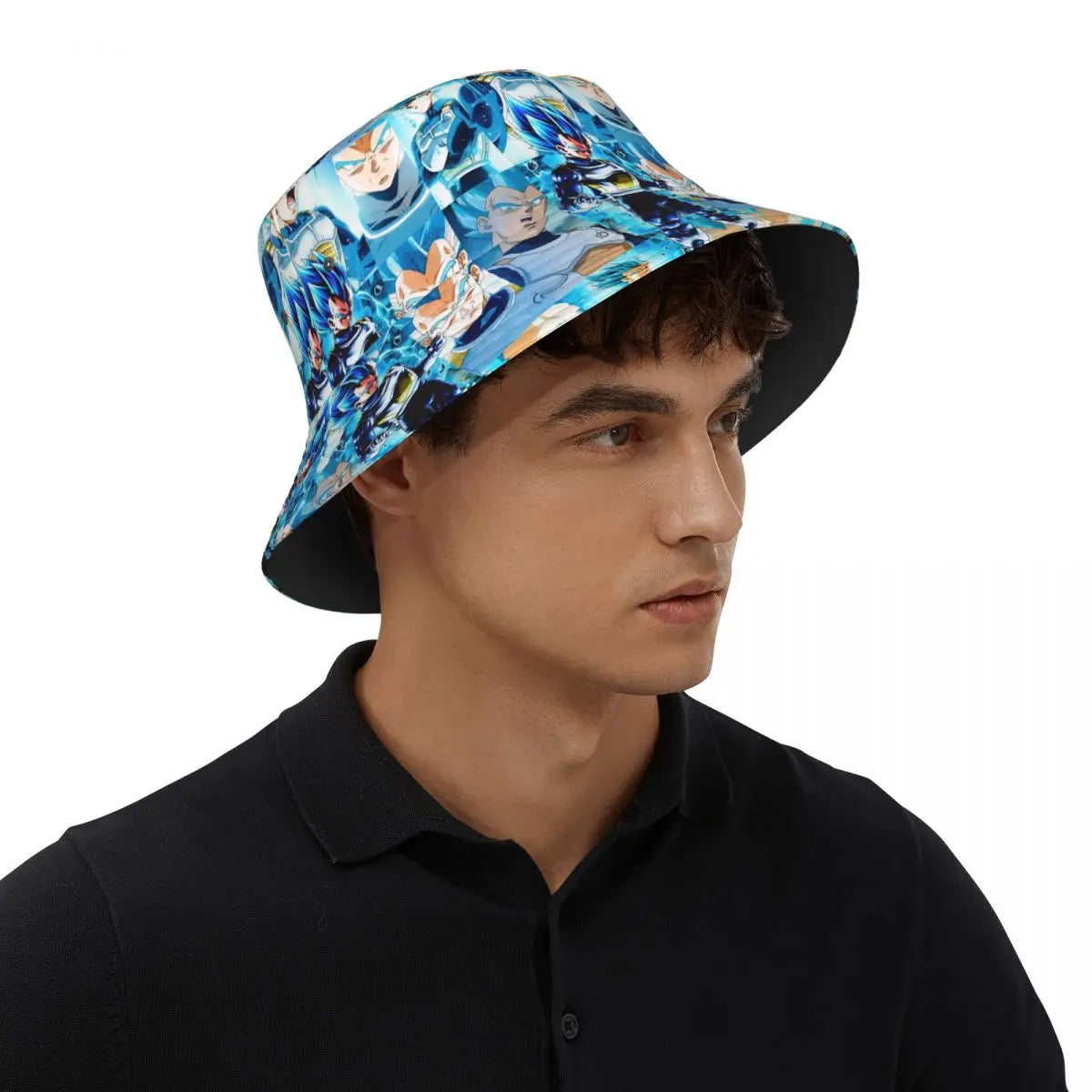 Street Dragon Vegeta Blue Ball Anime Bucket Hat Teen