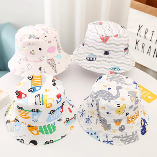 2-4 Years Summer Baby Hat Kids Cotton UV Protection Sun Cap Children