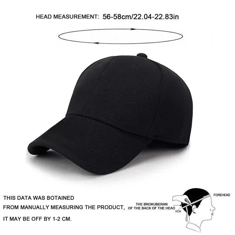 Men Back Closure Baseball Cap Hip Hop Caps Spring Summer Sun Hats