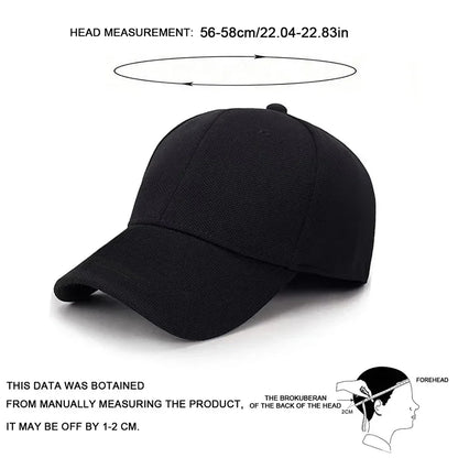 Men Back Closure Baseball Cap Hip Hop Caps Spring Summer Sun Hats