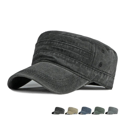 Washed Military Cap Men Women