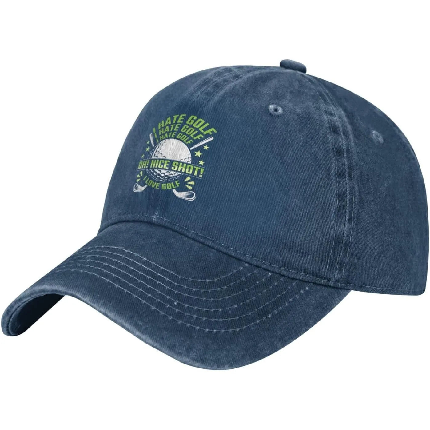 I Hate Golf Oh Nice Shot Funny Baseball Cap