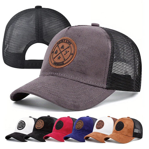 Summer Mesh Baseball Cap Women Men Enjoy Life Letter Patch Snapback Hat