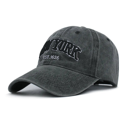 2025 New York Washed Cotton Cap Protection Casquette Dad Hat Outdoors Cap