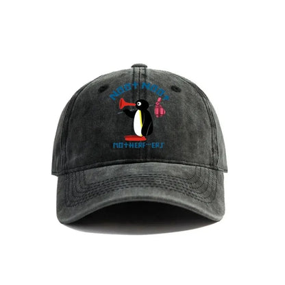 Noot Noot Pingu Distressed Baseball Cap Cool Men Women