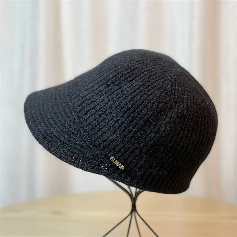 Winter Knitted Baseball Cap For Women's Caps