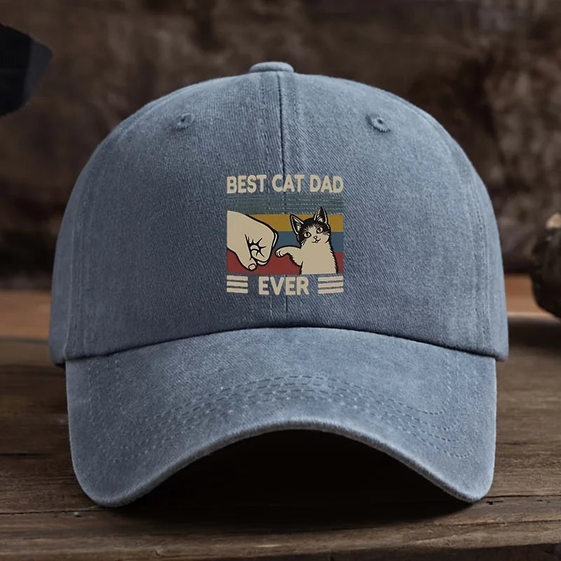 Best Cat Dad Hat with Claw Print and Cat Pattern Buckle Design Suitable for Outdoor Activities, Travel, Fun Styling