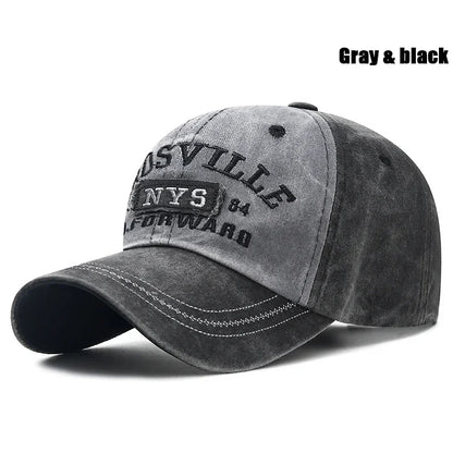 Washed Old Letter Embroidered Caps Baseball Cap