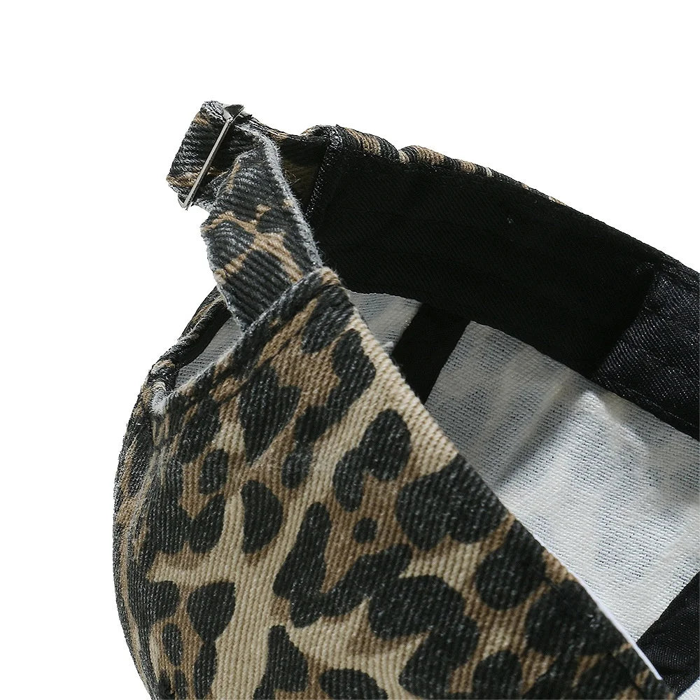 New Spring/Summer Women's Versatile Sun Hat Leopard-Print Baseball Cap