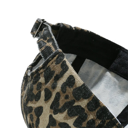 New Spring/Summer Women's Versatile Sun Hat Leopard-Print Baseball Cap