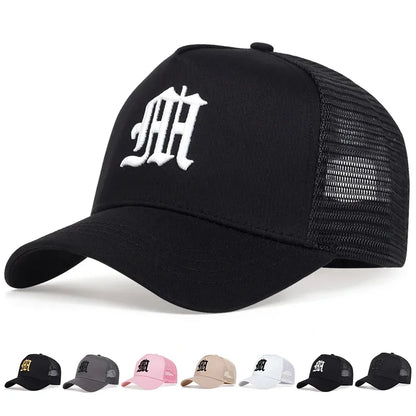 Unisex M Letter Embroidery Baseball Net Caps Hip Hop Cap Spring Summer
