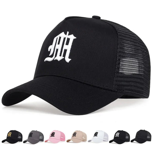 Unisex M Letter Embroidery Baseball Net Caps Hip Hop Cap Spring Summer