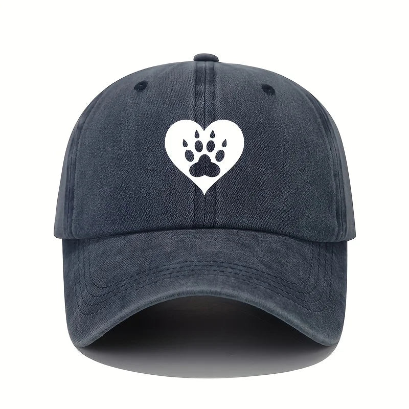 Claw Print Love Print Baseball Cap Retro Cap