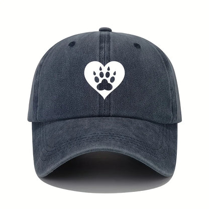 Claw Print Love Print Baseball Cap Retro Cap