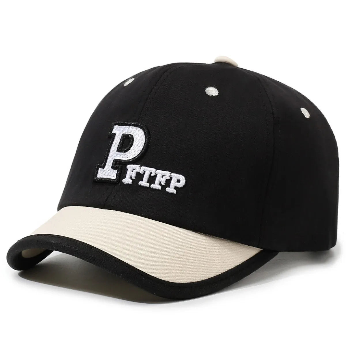 Korean Version Of Simple Short Brim Embroidered Letter Baseball Cap, Fresh and Sweet Couple's Color Matching Cap