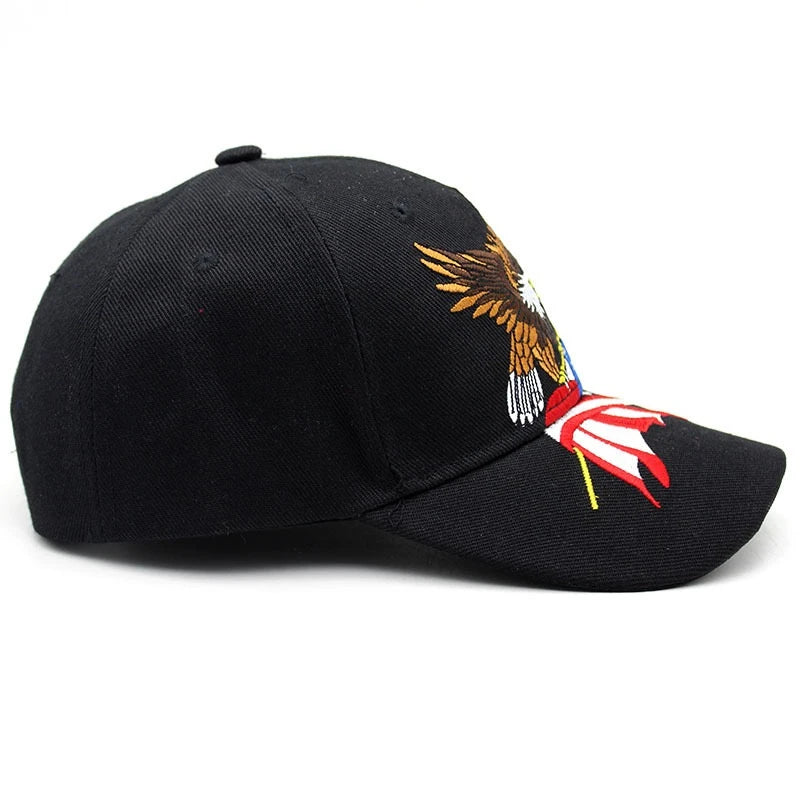 Unisex Baseball Cap 3D Bald Eagle USA Embroidery Cap Men And Women