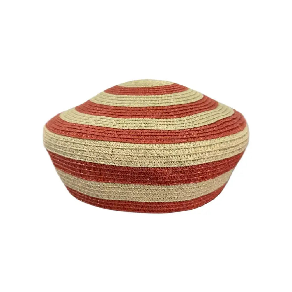 2026 New Striped Paper Straw Beret For Women
