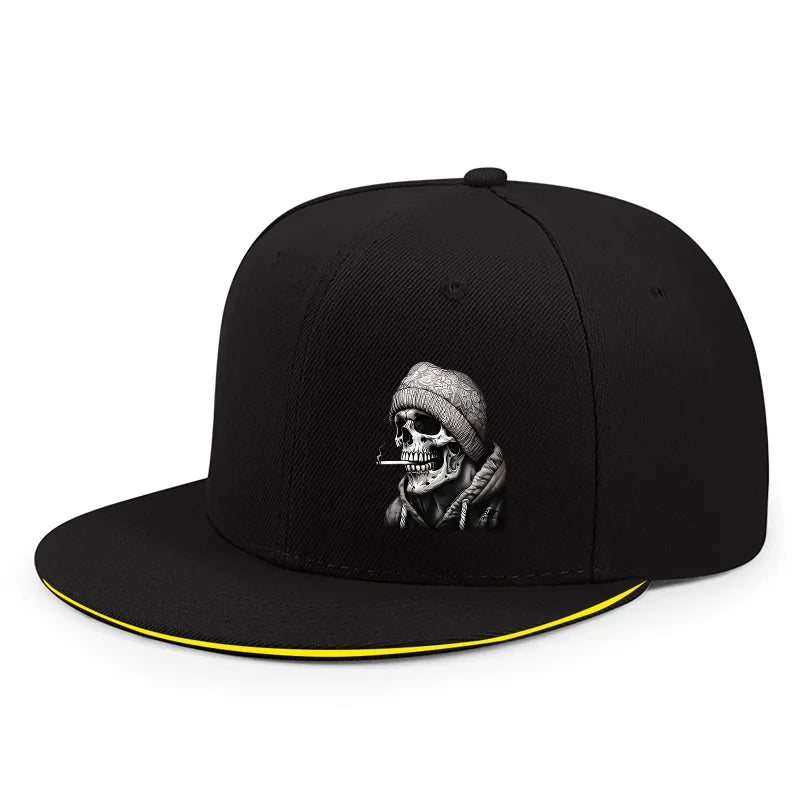 Unisex Skull Skeleton Print Snapback Cap Spring Autumn