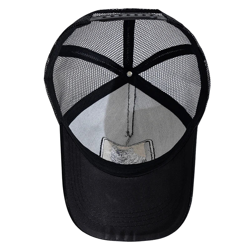 Unisex Baseball Cap Wolf Embroidery Patch Pattern Caps Men Women Summer