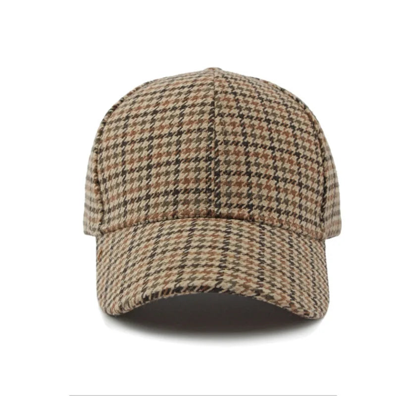 Plaid Baseball Cap - Warm, Lightweight & Adjustable
