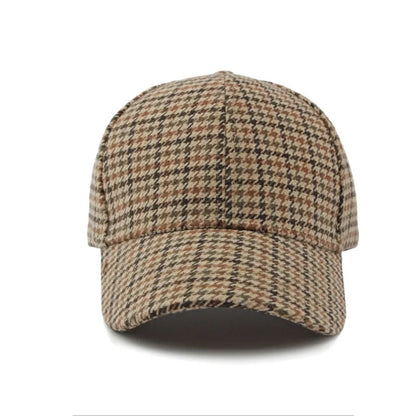 Plaid Baseball Cap - Warm, Lightweight & Adjustable