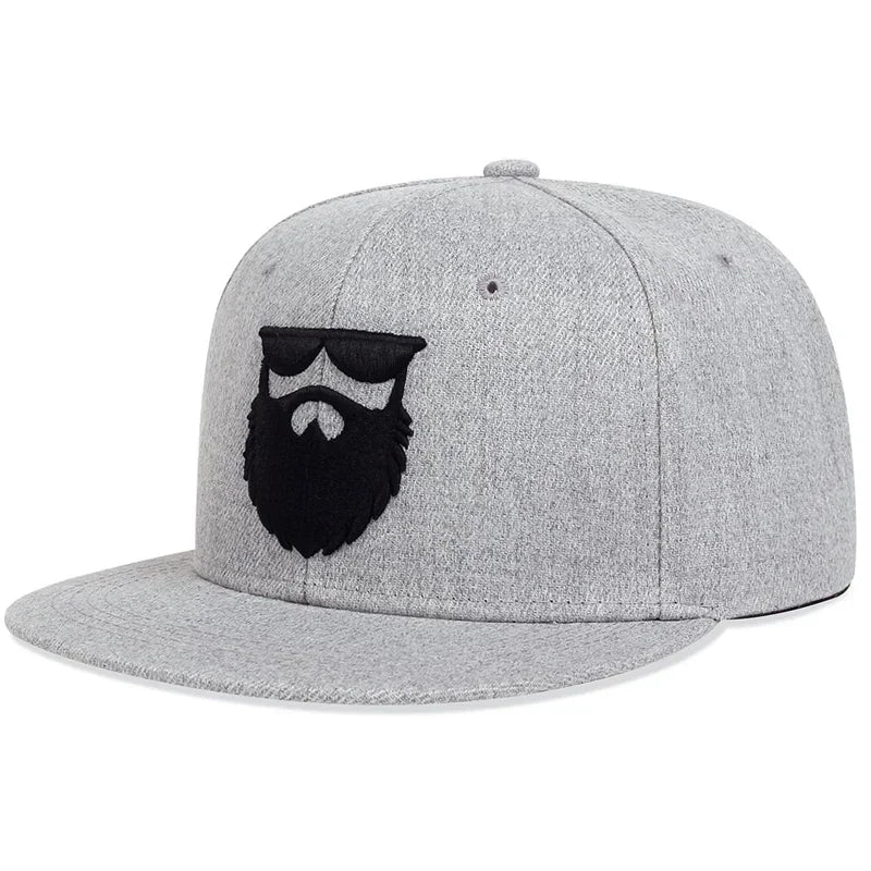 Unisex Beard Old Men Embroidery Hip-Hop Hats