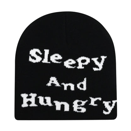 Y2k Letter Butter Knit Hats Skullies Beanies Autumn Winter Warm Hat