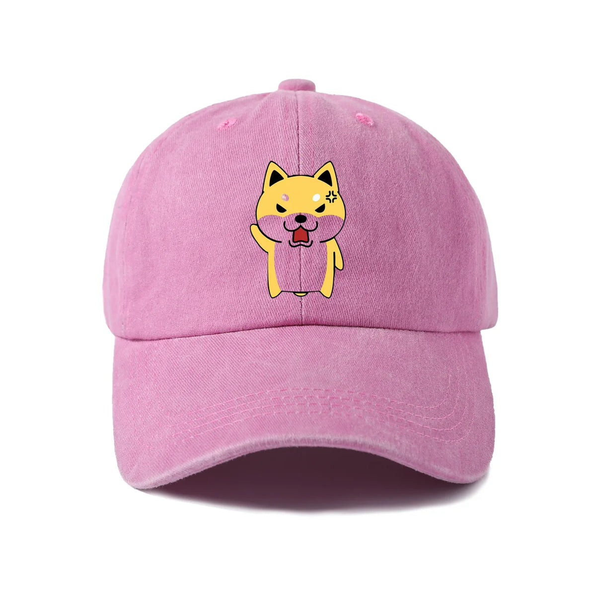 Cute Cartoon Animal Character Graphic Baseball Cap Vintage Washed Adjustable Unisex Dad Hat Casual Gift