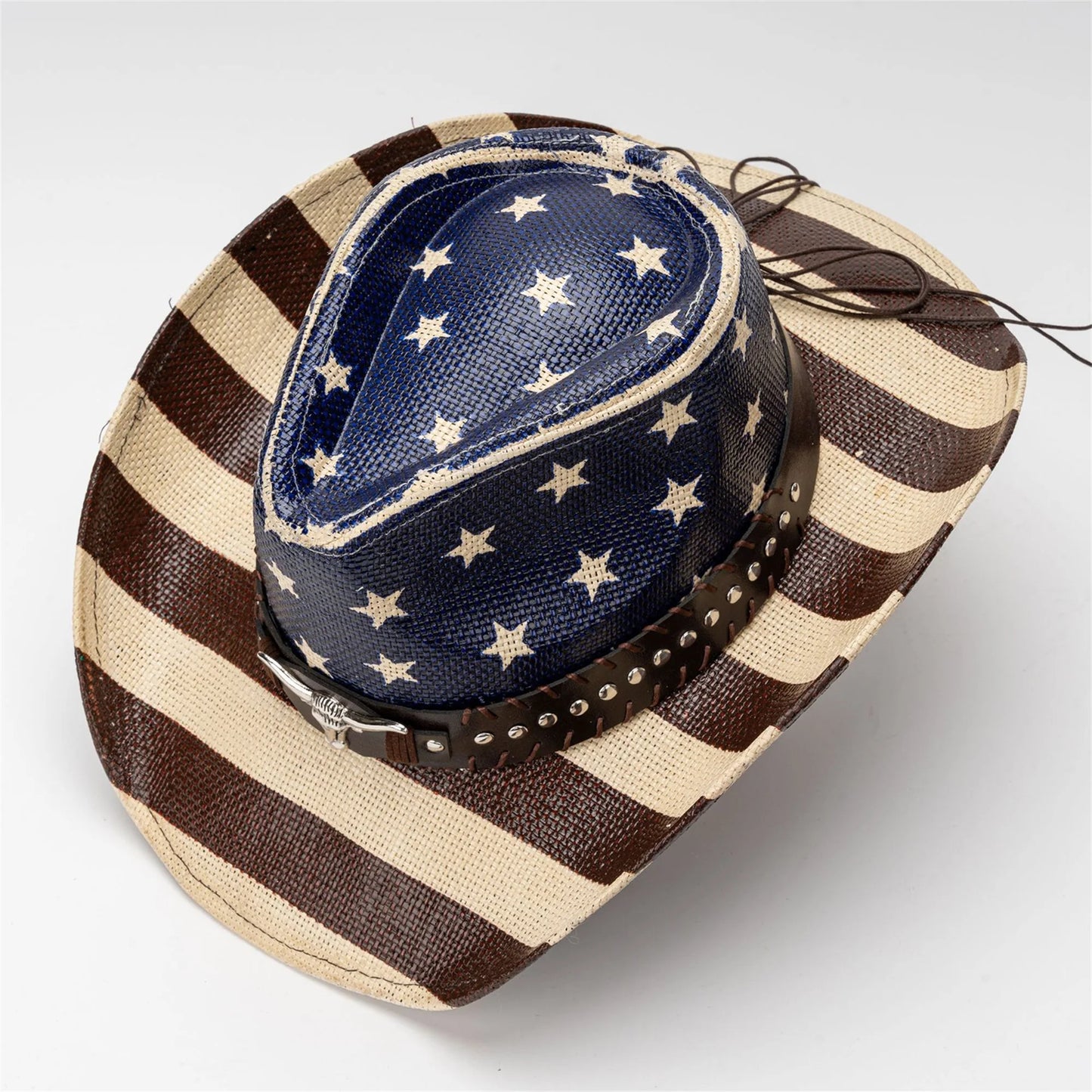 American Flag Cowboy Hat For Women Men Patriotic Western Cap