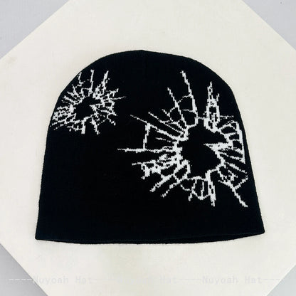 New Men Women Color Block Cullet Jacquard Knitted Hats