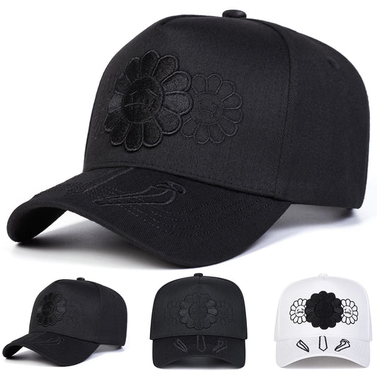Unisex Sunflower Embroidery Baseball Caps Spring Autumn Outdoor Sports Cap