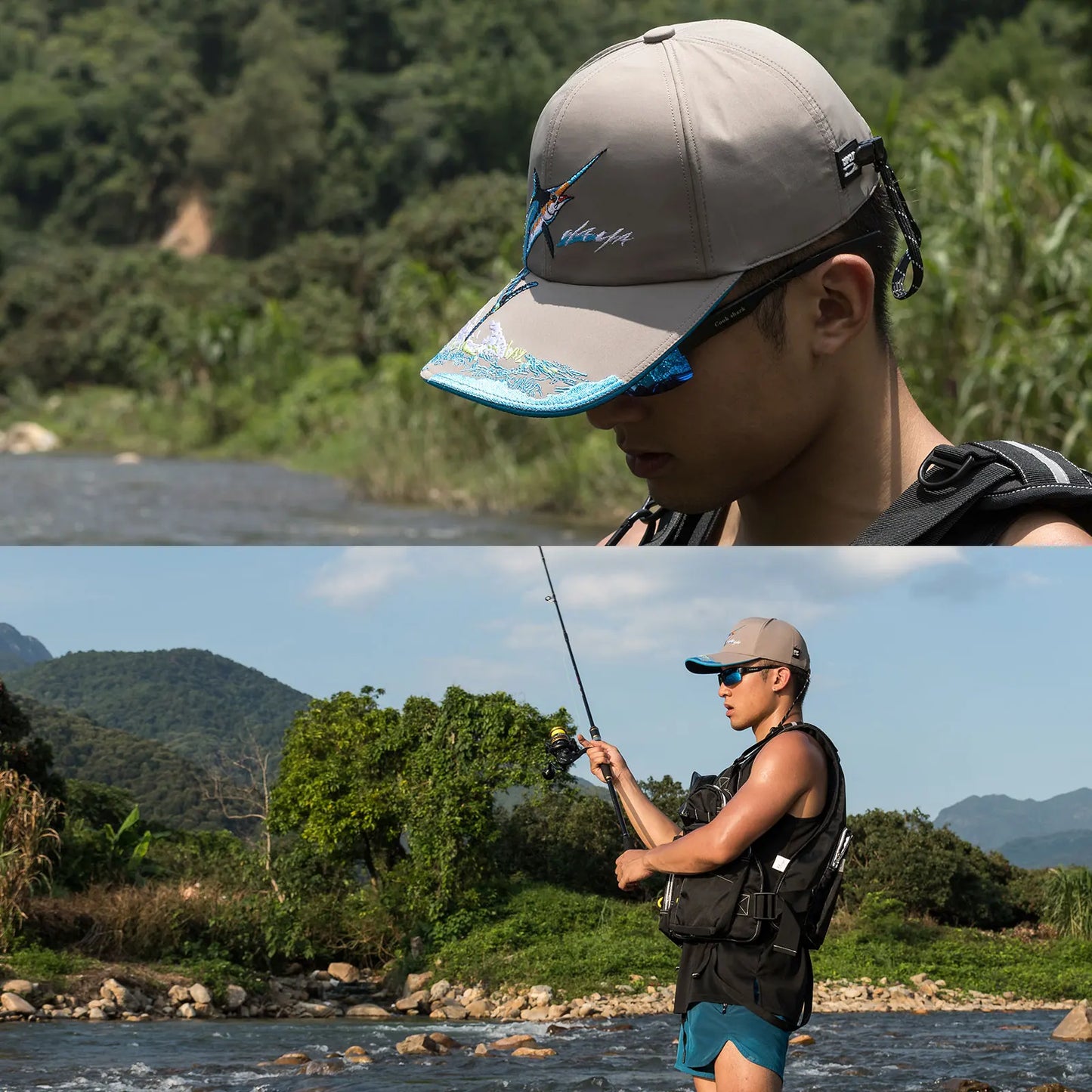 Unisex Baseball Hat Embroidery Fishing Caps Outdoor Breathable