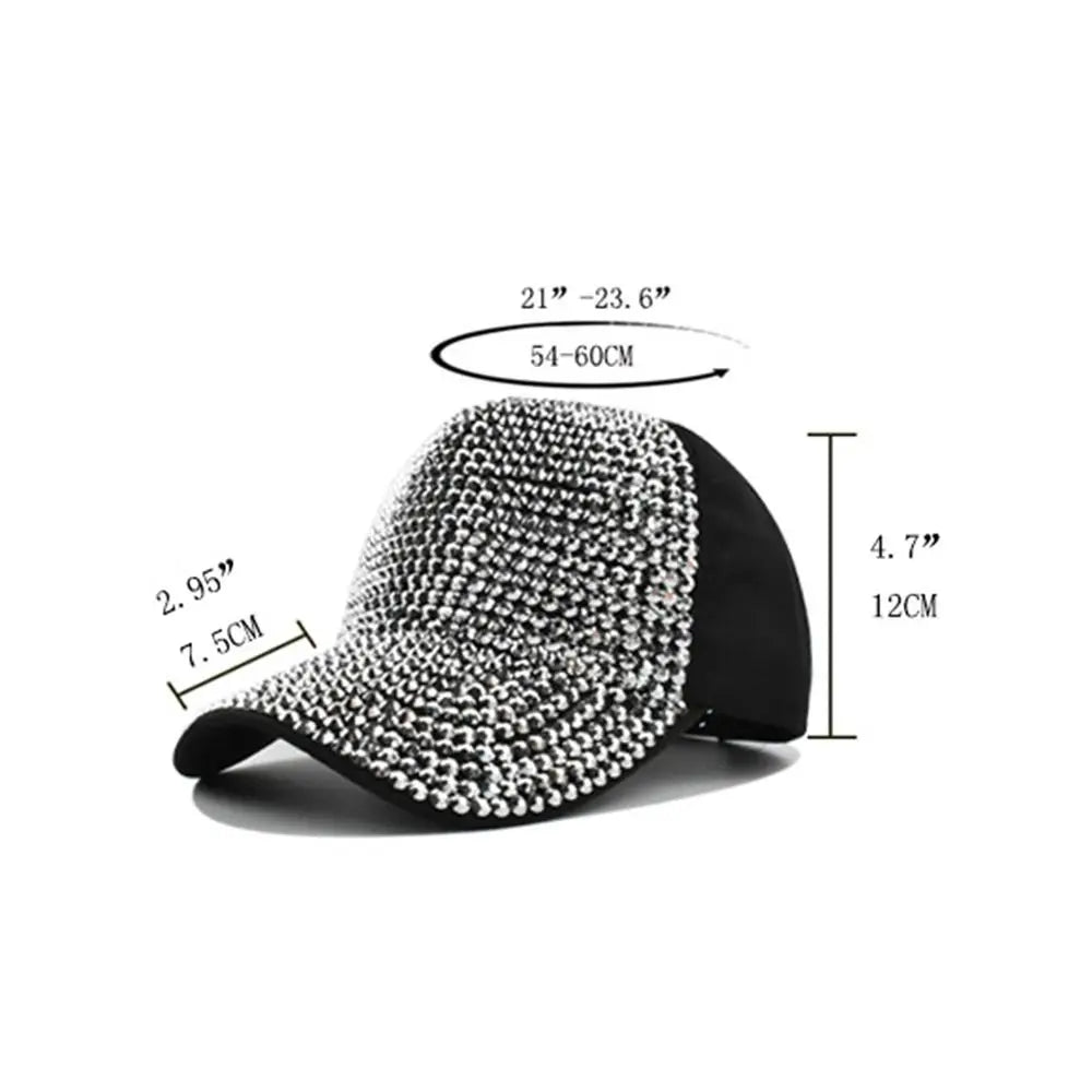 Fashion Luxury Vintage Sunscreen Hats Rhinestones Baseball Caps