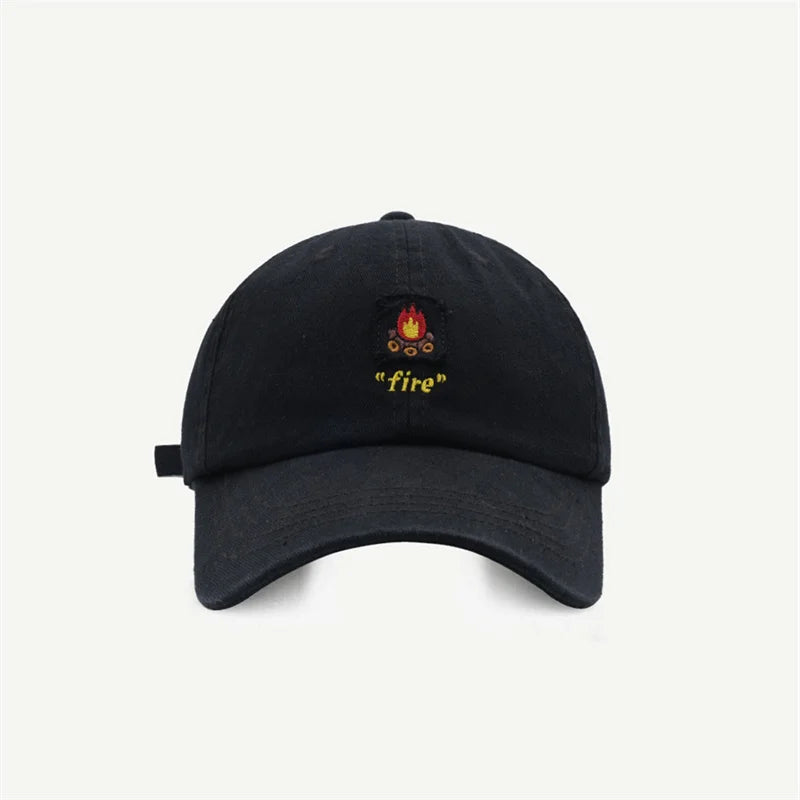 Women's Men's Cartoon Label Embroidery Baseball Cap Fashion Solid Color Dad Hat